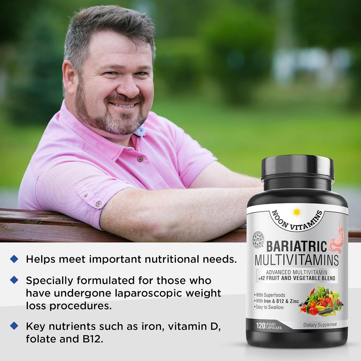 Bariatric Multivitamin with Iron for Women's – Biotin : A hefty 1,667% DV to promote healthy hair, skin, and nails. – Image 8