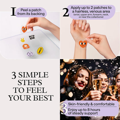 WONDER FAMILY Recovery Patches for Women's & Men – Clear Mornings After Parties and Nights Out – Contain Vitamins A, C, D, – Image 4