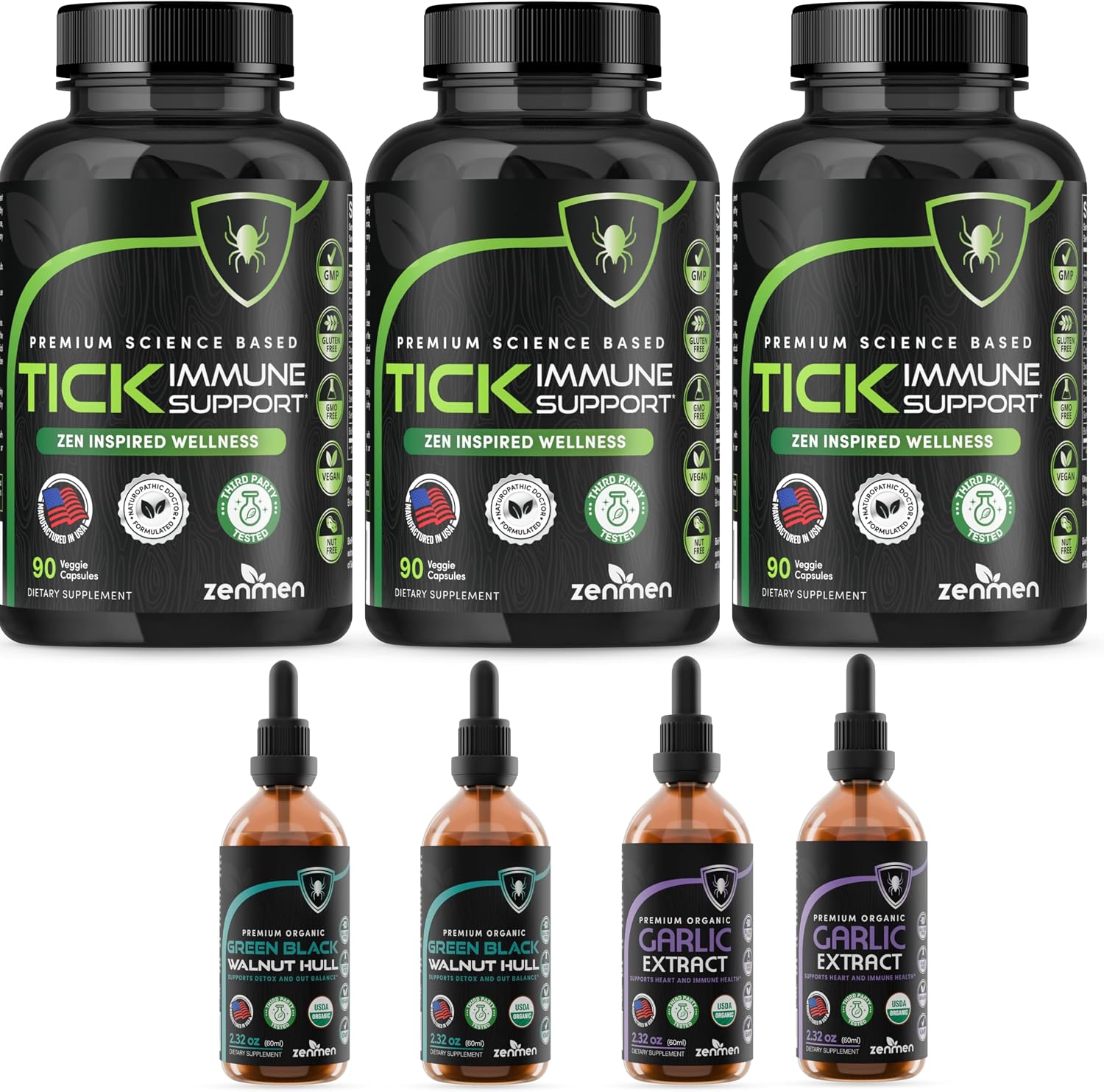 Zenmen Daily Tick Guard Immune Support Supplement - Improved Formula - 180 Vegan Capsules - görsel 10