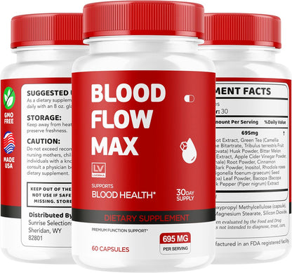 LIVORKA Blood Flow Max Capsules - Blood Support for General Wellbeing (60 Capsules)