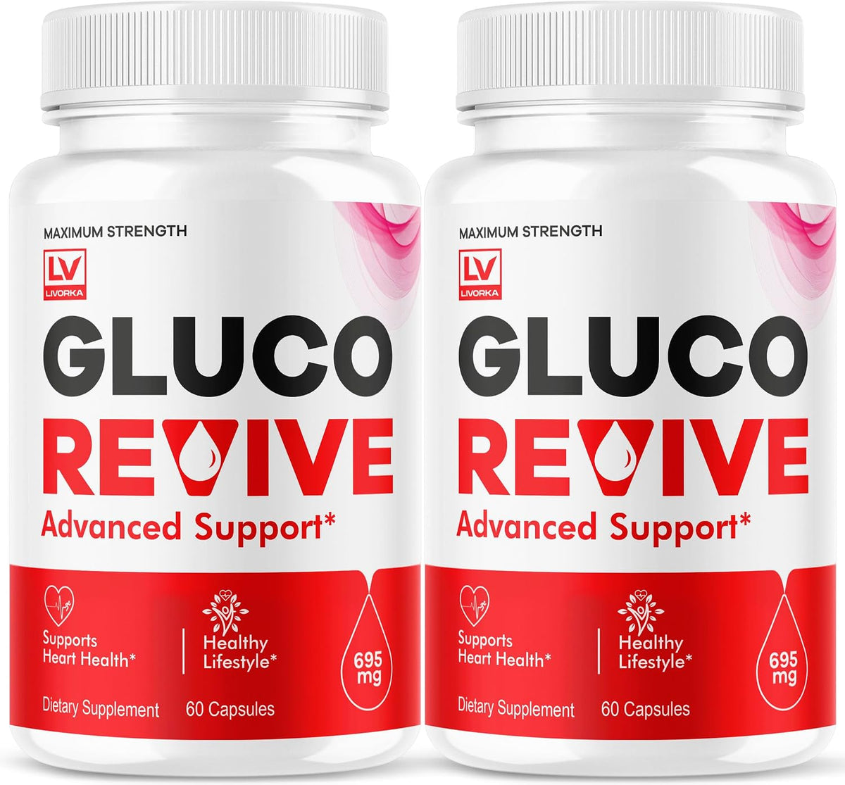 (2 Pack) Gluco Revive Capsules - Official – Maximum Strength Formula: Potent blend of vitamins and minerals to – Image 1