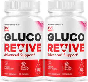 (2 Pack) Gluco Revive Capsules - Official – Maximum Strength Formula: Potent blend of vitamins and minerals to – Image 1