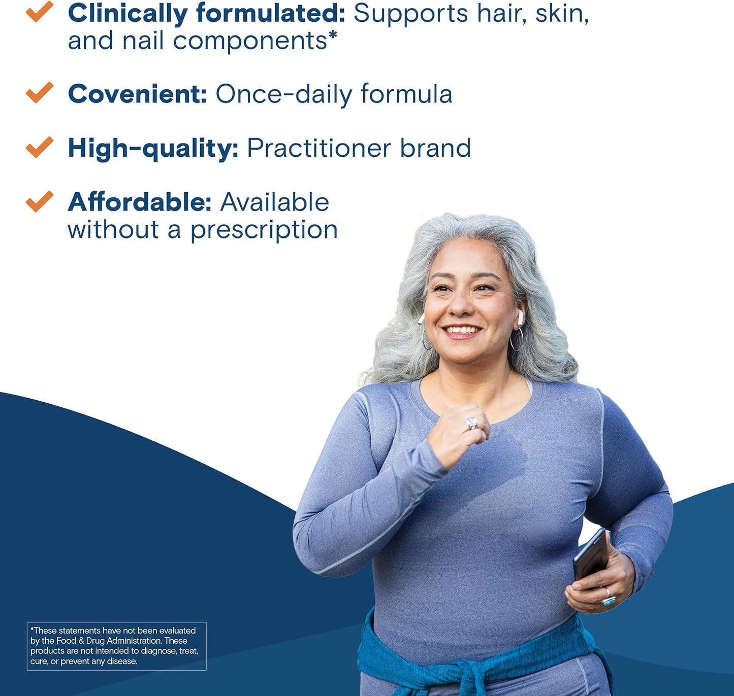 Bariatric Fusion ONE Per Day Hair, Skin and Nails Vitamins REJUVENATOR – Vegan Hair Growth Vitamins with Biotin, Vitamin B12, and B1 – Easy to Swallow – 120 Capsules - görsel 6
