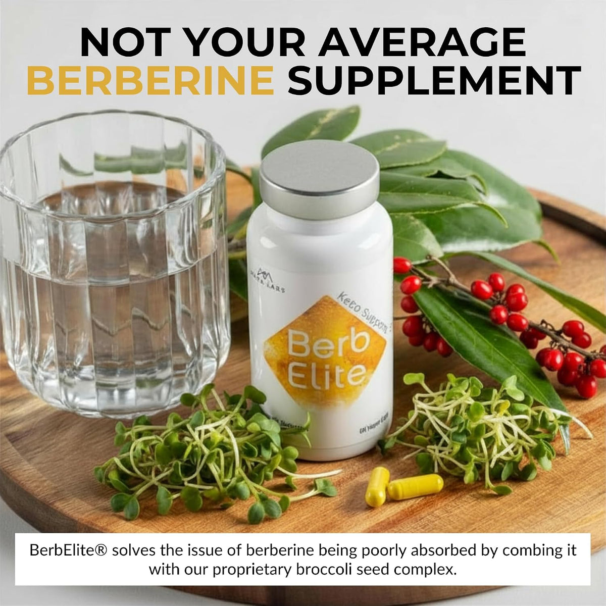 Mara Labs BerbElite | 350mg Berberine HCL & Broccoli Seed Complex for Enhanced Bioavailability | 30 Vegan Capsules – Image 7