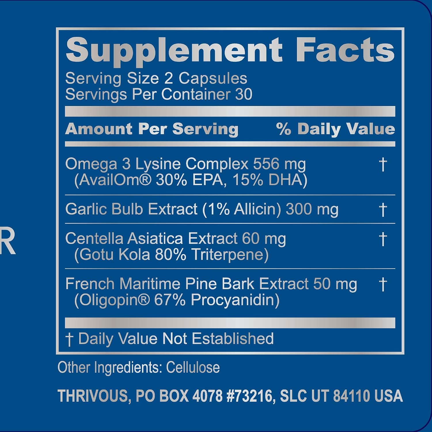 Thrivous Omega Cardioprotector – Advanced Heart & Circulation Support – 60 Vegan Capsules - görsel 5