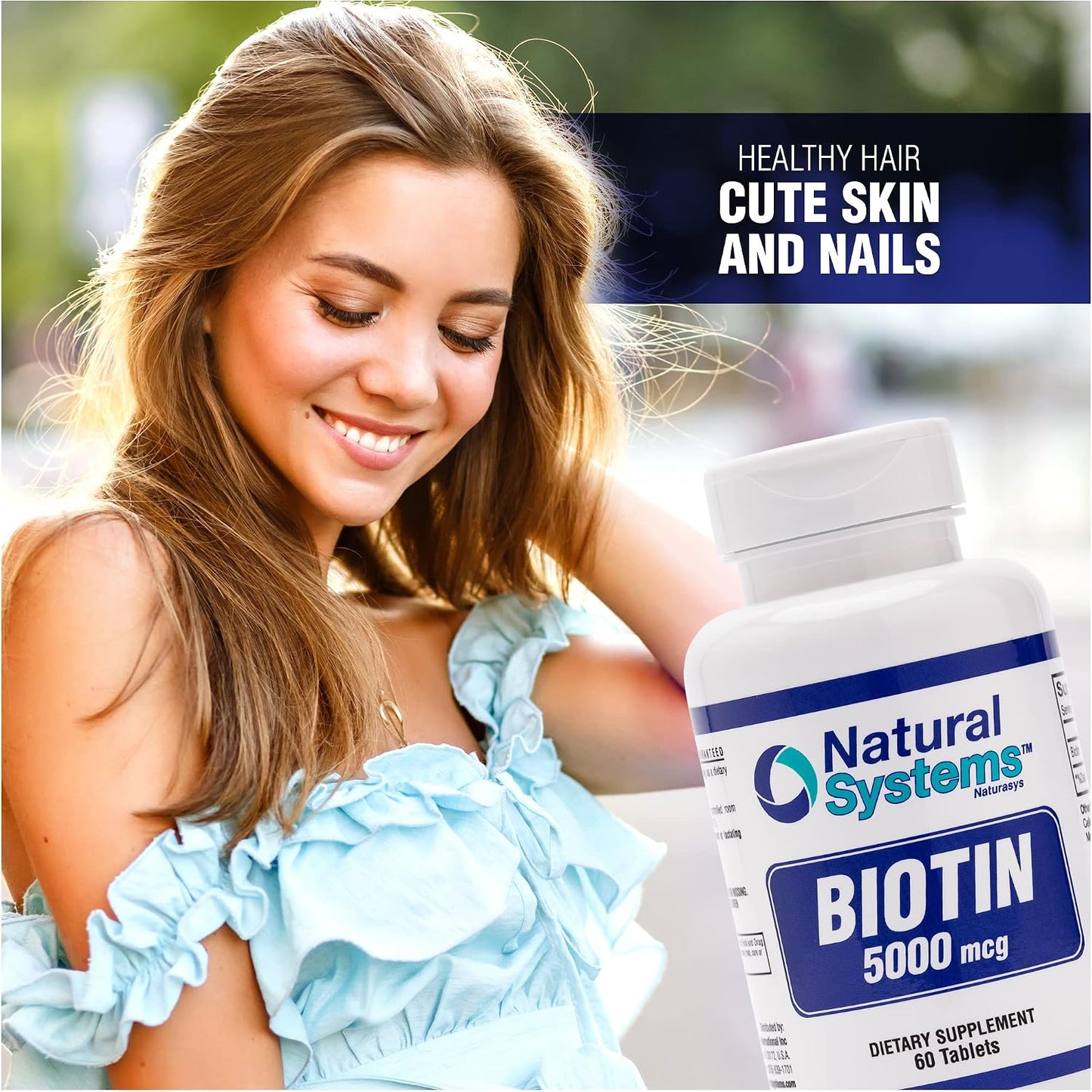 Biotin 60 Tablets 5000 mcg by Natural Systems - görsel 4