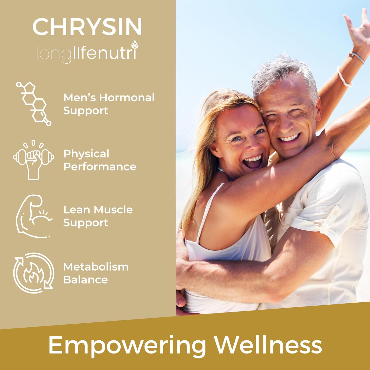 LongLifeNutri Chrysin 500mg – 180 Vegetarian Capsules - görsel 4