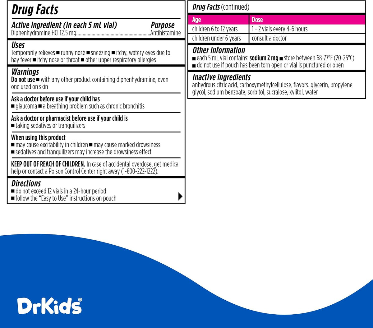 Dr. Kids Children's Allergy Relief Medicine, – Quality Ingredients: Alcohol free, dye free, sugar free, and – Image 5