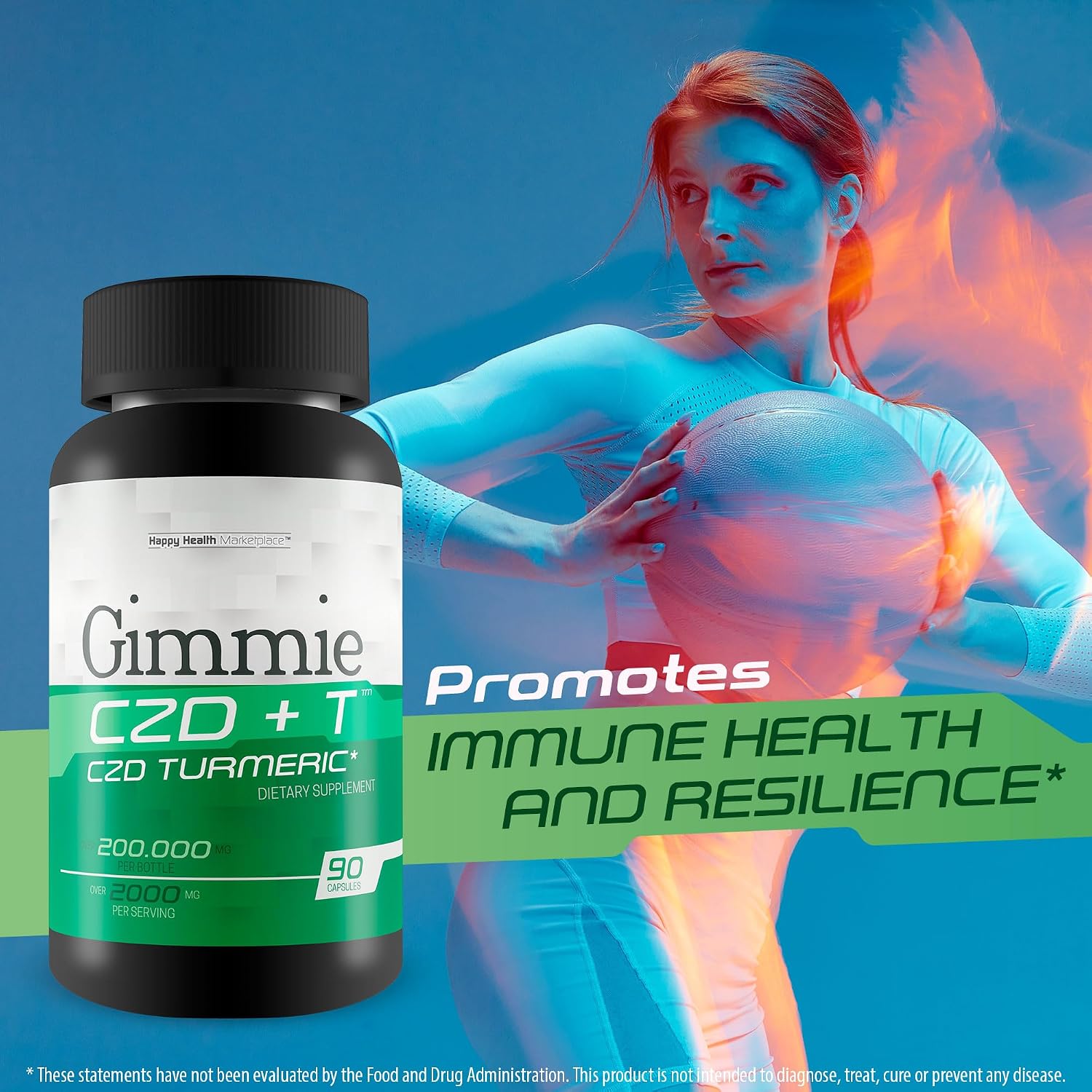 Gimmie CZD + T - Advanced Immune Support Supplement with Vitamin C, D, Zinc, Magnesium and Turmeric - görsel 5