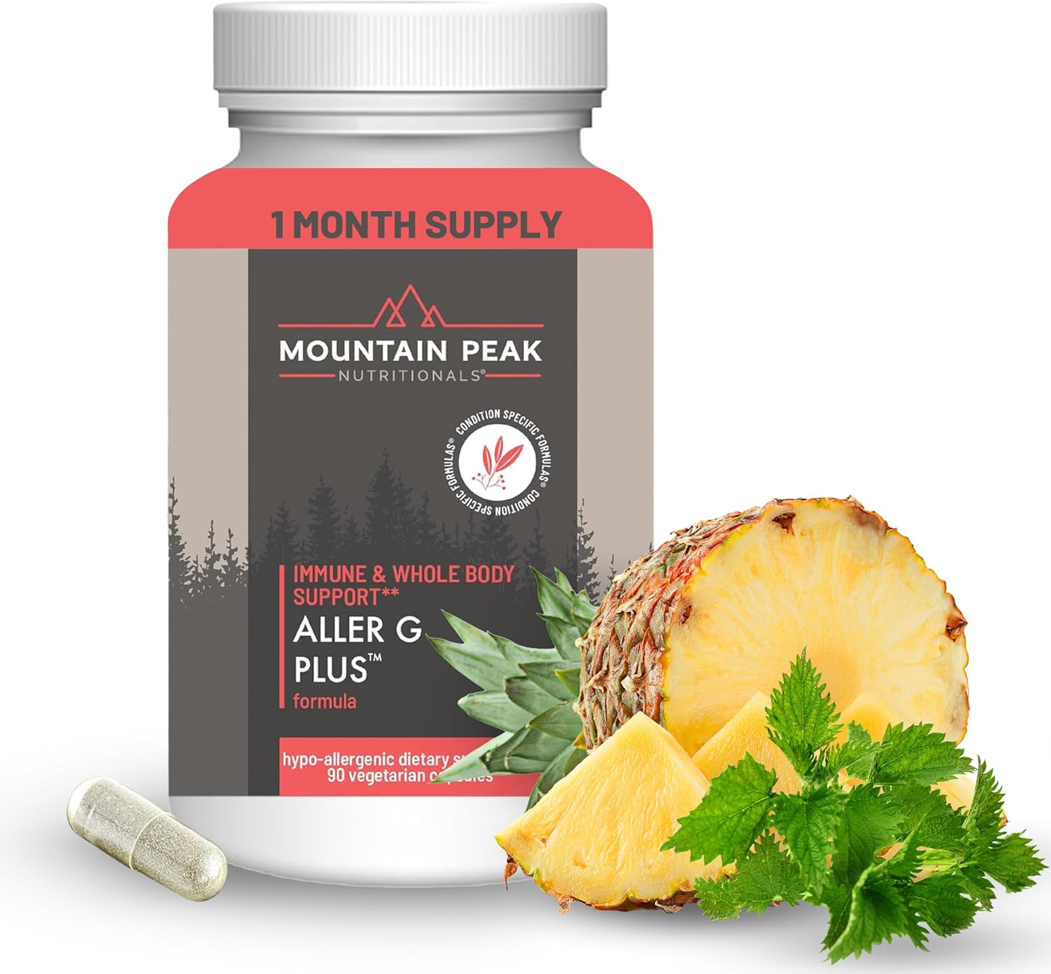 Mountain Peak Nutritionals Aller G Plus - Sinus & Respiratory Support - 90 Vegetarian Capsules - görsel 1