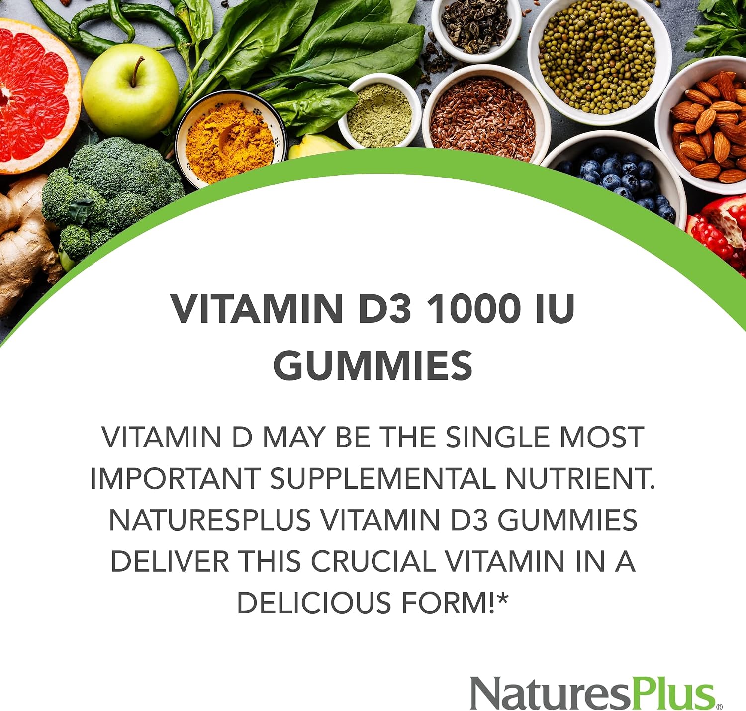 NaturesPlus Gummies Vitamin D3 1000 IU, Mixed Berry - Pack of 2 - görsel 2