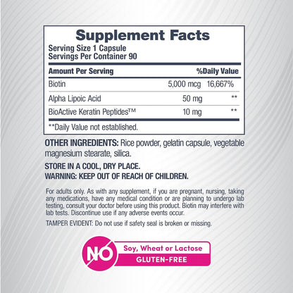 NeoCell Biotin Complex Hair, Skin & Nails, 90 Capsules – Image 4