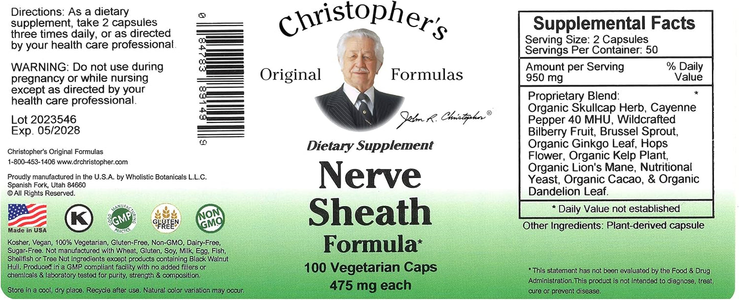 Christopher's Original Formulas Nerve Sheath Formula Capsules, 100 capsules - görsel 2