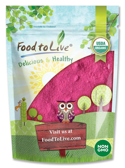 Food to Live Organic Dragon Fruit Juice Powder, 170g – Red Pitaya Powder