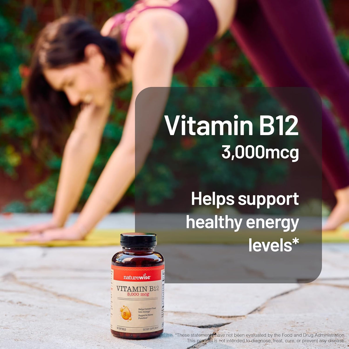 NatureWise Vitamin B12 3000 mcg High – Older adults : Reduced stomach acid with age makes it harder to absorb B12 – Image 2