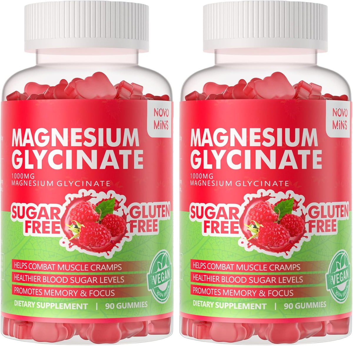 Magnesium Glycinate Gummies 1000mg with – Magnesium Glycinate – A chelated form of magnesium bound to glycine. – Image 1