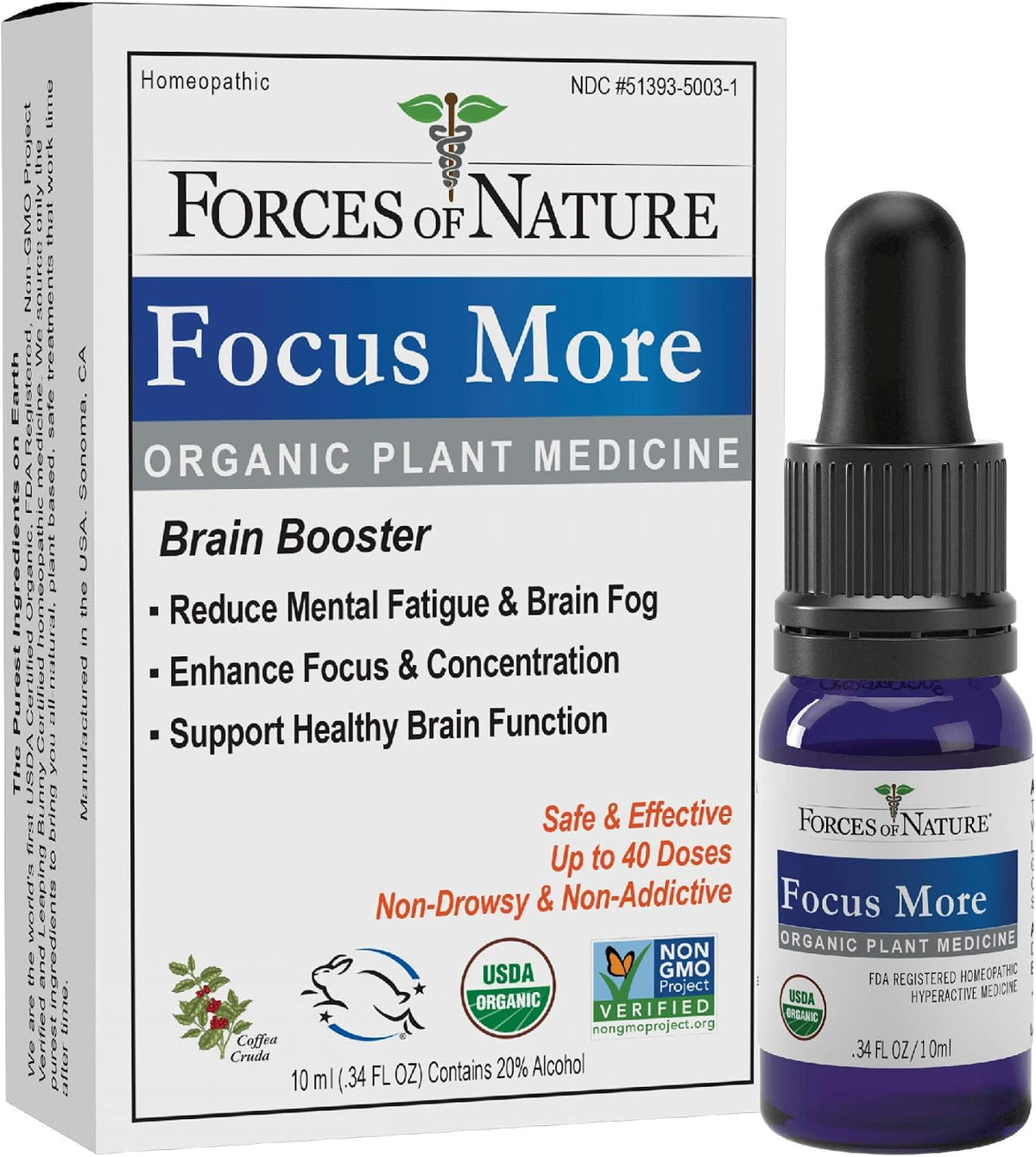 Forces of Nature Focus More – Homeopathic – Organic Bergamot Oil – Adds a pleasant citrus flavour while – Image 7