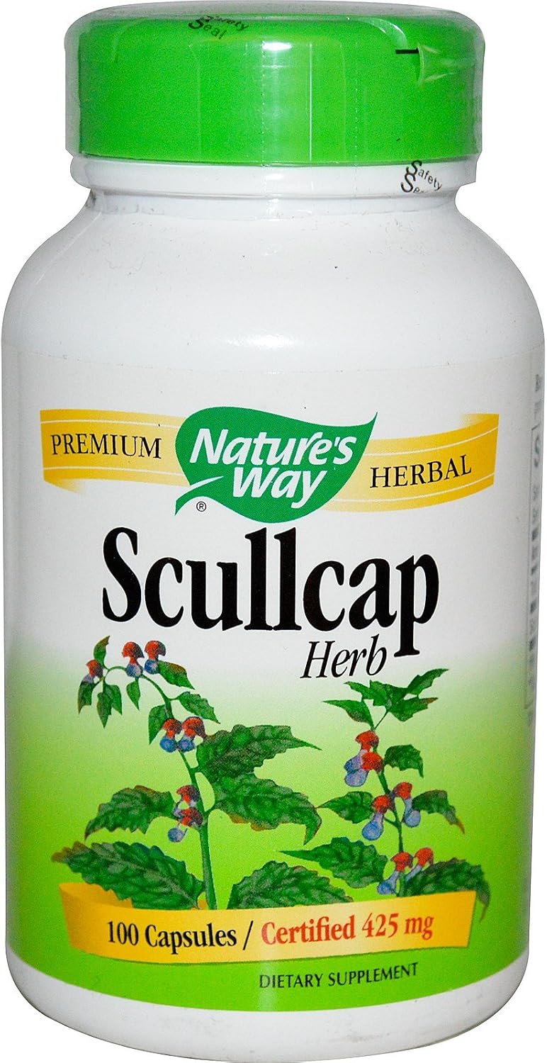 Nature's Way Scullcap Herb, 100 Capsules (Pack of 2) - görsel 1