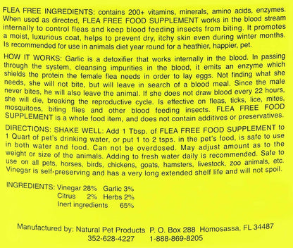 Flea-Free Pure Organic Food Supplement and Natural Pet Products, 454 g