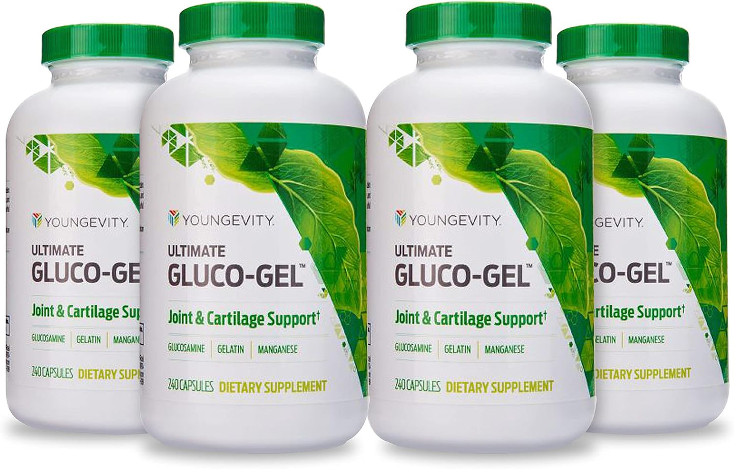 Youngevity Ultimate Gluco-Gel - for Bones, Tendons & Cartilage | Contains Glucosamine, Gelatine & Manganese | 240 Capsules - görsel 1