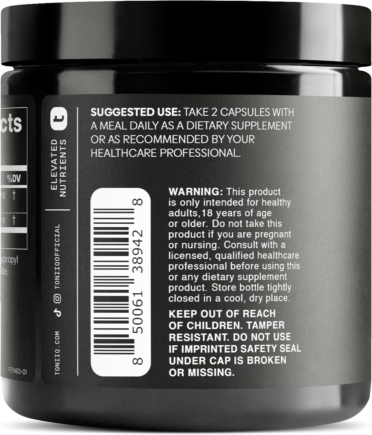 Toniiq Fenugreek Capsules - Ultra High Potency 20:1 Extract with 70% Saponins - 60 Capsules - görsel 9