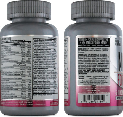 FitLife Brands Women's's Nutrition MV360 - 5-in-1 Complete Multivitamin, 60 Tablets