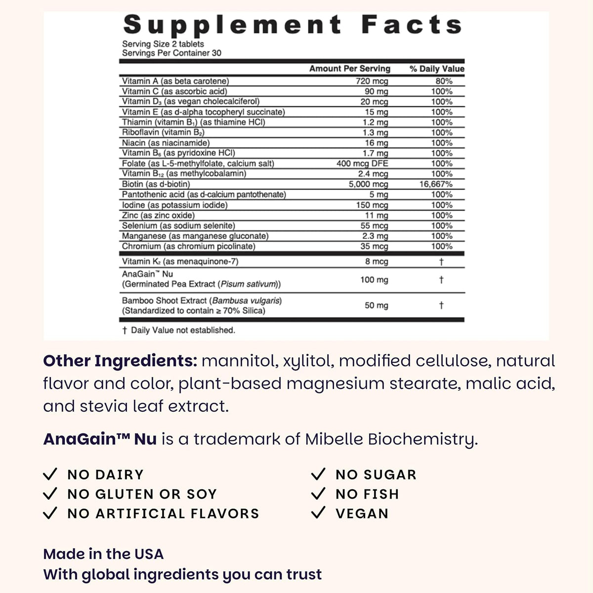 EZ Melts Women's's Multi + Hair Growth – – Antioxidant Vitamins: The formula includes key vitamins that help – Image 2