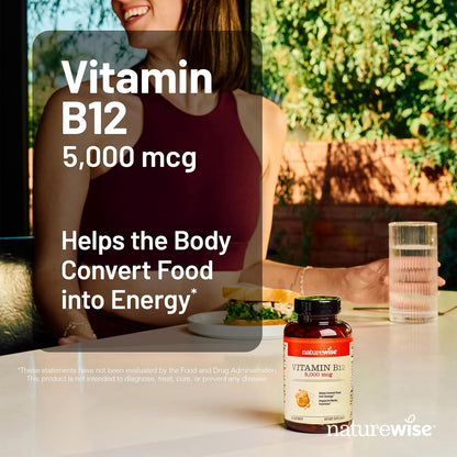 NatureWise Vitamin B12 5000 mcg - Extra – Red Blood Cell Formation : It helps form healthy red blood cells, which – Image 4