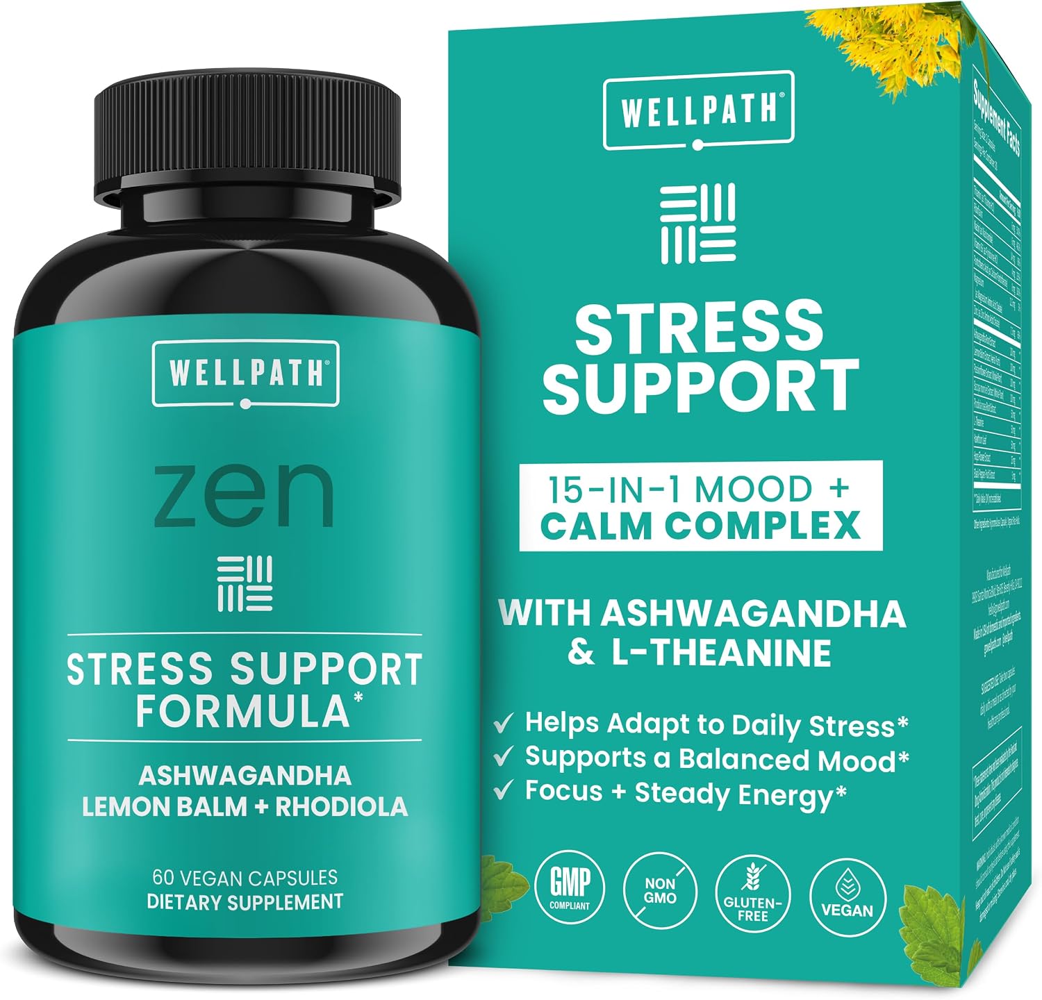 WellPath Zen Stress Relief Supplement + Mood Support - görsel 1