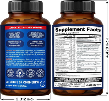 Multivitamin for Men - 46-in-1 with – Focus and memory – Zinc and B12 contribute to normal cognitive function.* – Image 2
