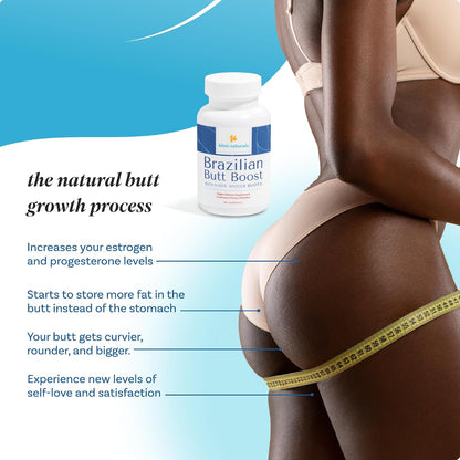 Kimi Naturals Butt Enhancer Pills - Natural Bum Builder for Bigger Buttocks and Curves - 60 Capsules