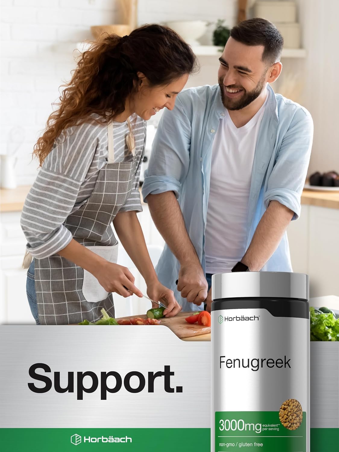 Horbäach Fenugreek Capsules - 150 Count - görsel 6