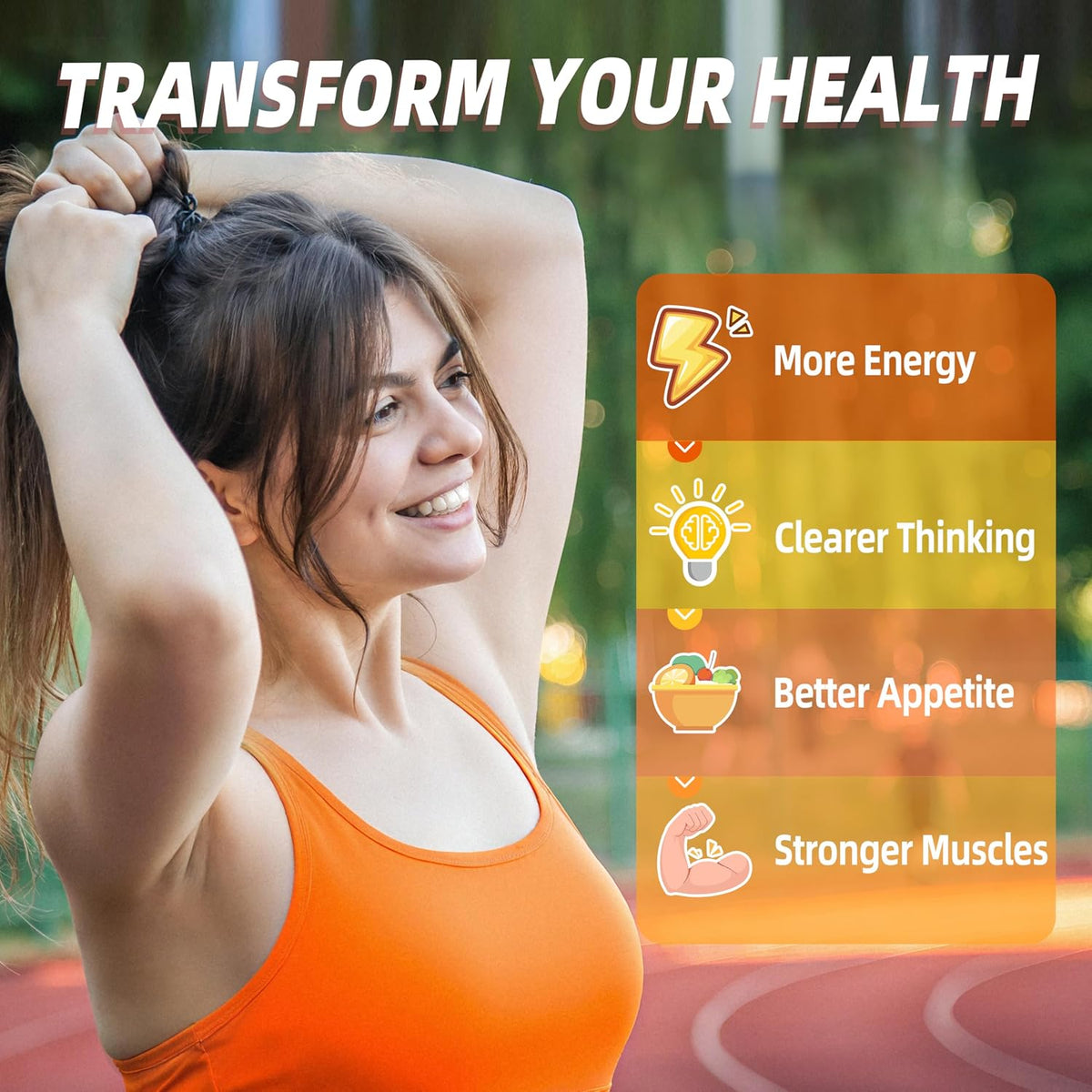 Joywiit Vitamin B1 Gummies 100mg with Calcium – Thiamine Supplement for Nervous System Support & Energy – Orange Flavour – – Image 6