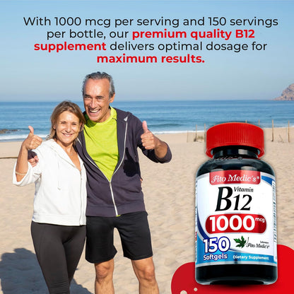FITO MEDIC'S Lab Vitamin B12 - 150 Soft-gels – Simple to add to your daily routine – Image 4