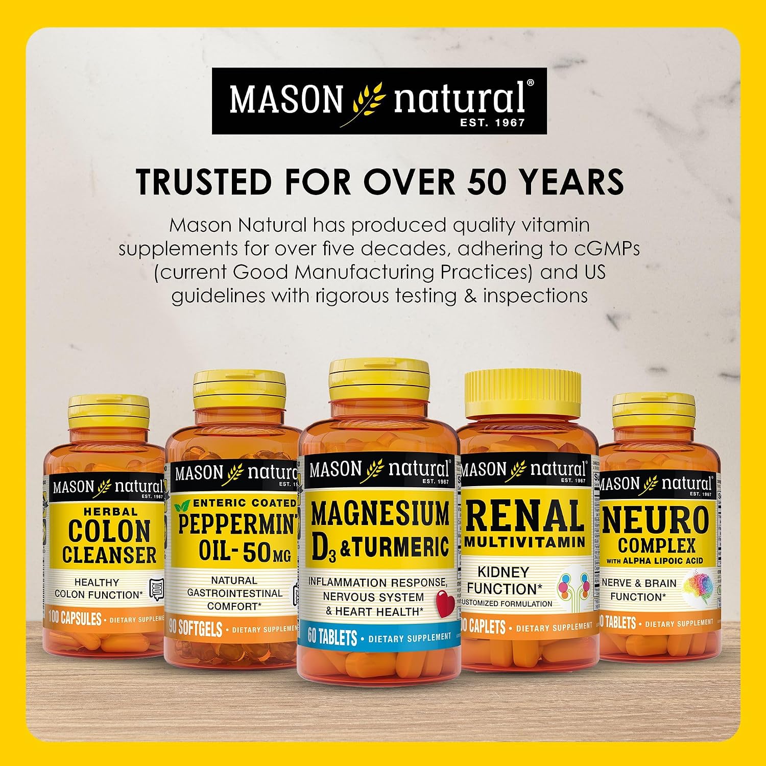 MASON NATURAL Vitamin B12 50 mcg with Calcium, 100 Tablets - görsel 7