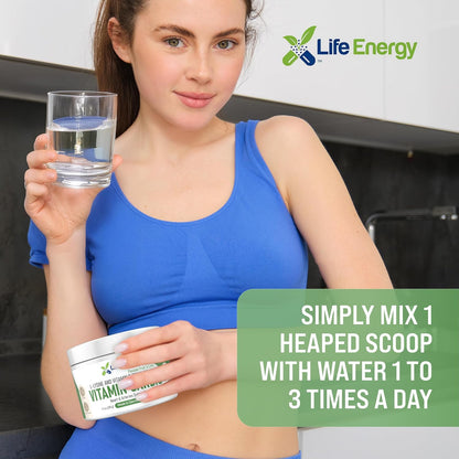Life Energy High-Dosed Vitamin C & L-Lysine Drink Mix - Passion Fruit & Lime, 210g – Image 7