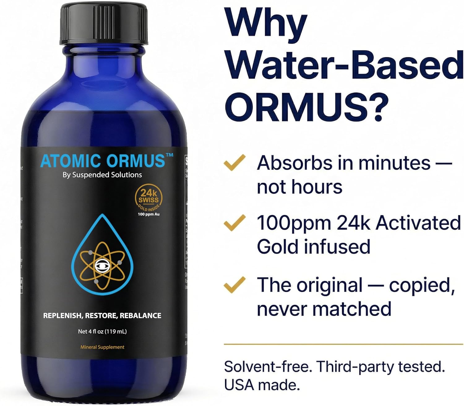 Suspended Solutions Liquid Monoatomic 24k Gold ORMUS – 4oz - görsel 3