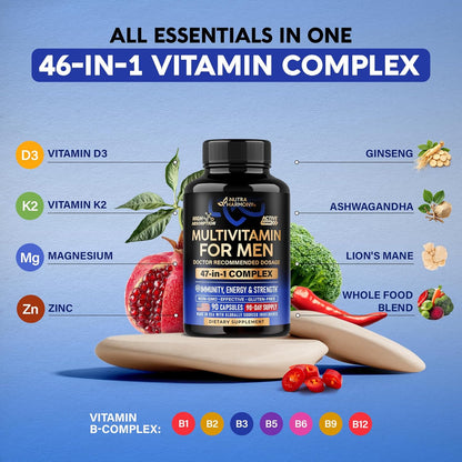 Multivitamin for Men - 46-in-1 with – Overall vitality – Filling micronutrient gaps helps maintain optimal health – Image 5
