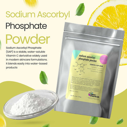 Talsen Chemicals Sodium Ascorbyl Phosphate (SAP) Powder – Stable Vitamin C Derivative for DIY Skin care (28 g)