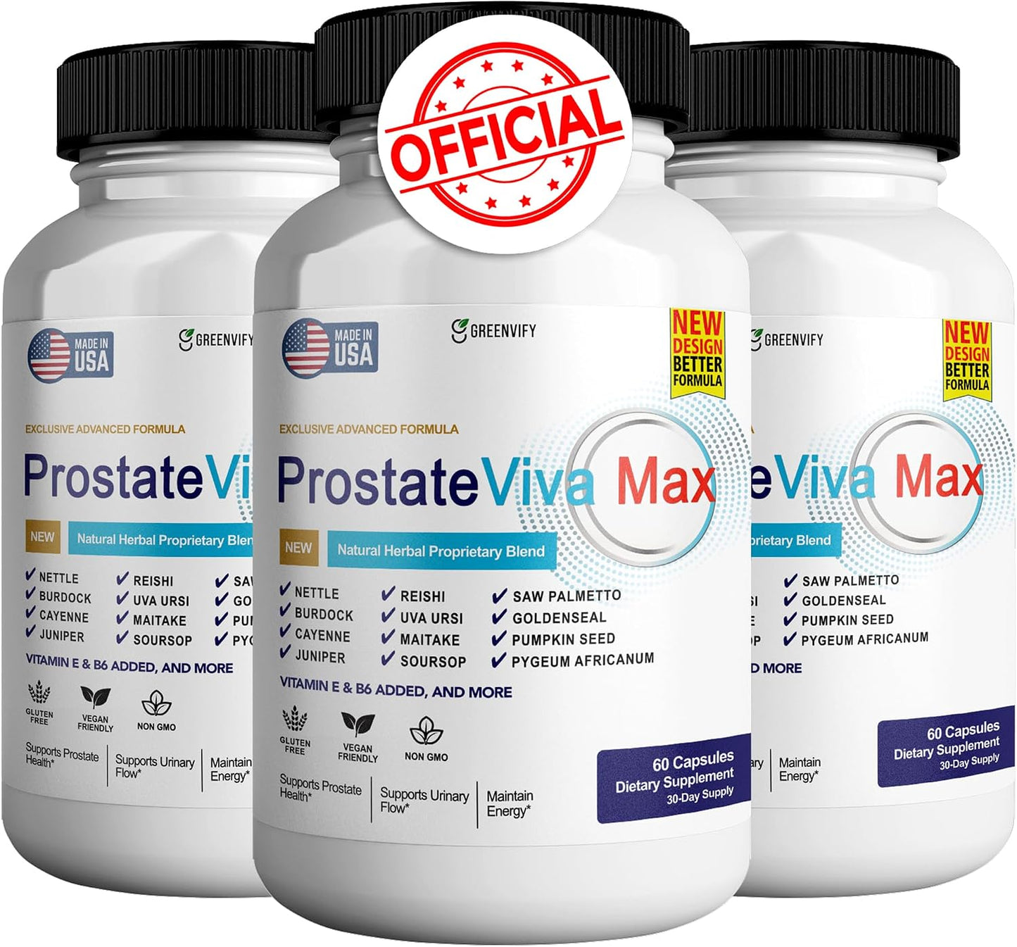 GREENVIFY ProstateViva Max - Maximum Strength Prostate Support (300 Capsules) - görsel 7
