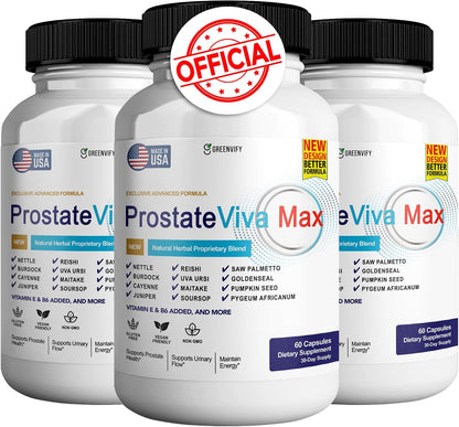 GREENVIFY ProstateViva Max - Maximum Strength Prostate Support (300 Capsules)