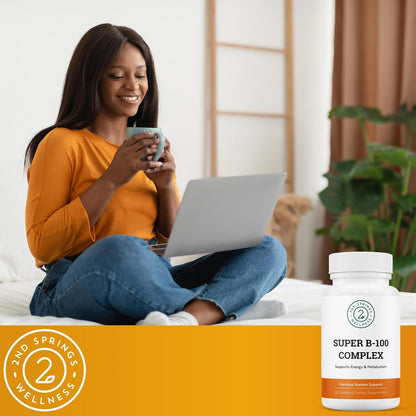 2nd Springs Super B-100 Complex - High – Vitamin B7 (Biotin) – supports hair, skin, and nail health. – Image 6