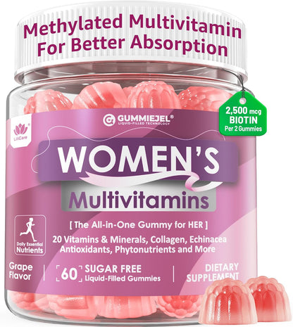LILICARE Women's's Multivitamin Gummies - – Boosts your daily energy: Thanks to B vitamins, CoQ10 and iron, these – Image 1