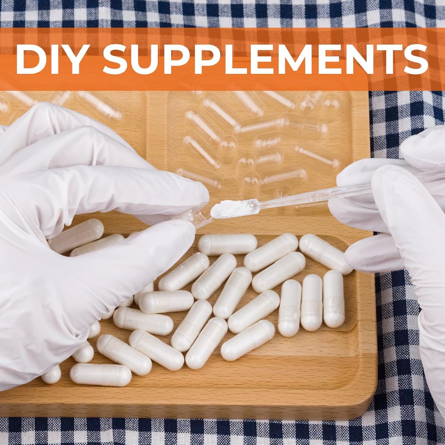 Empty Gelatine Capsules Size 5 (100 Pack) - Very Small Empty Capsules for DIY Filling with 2 Filling Spoons - görsel 7