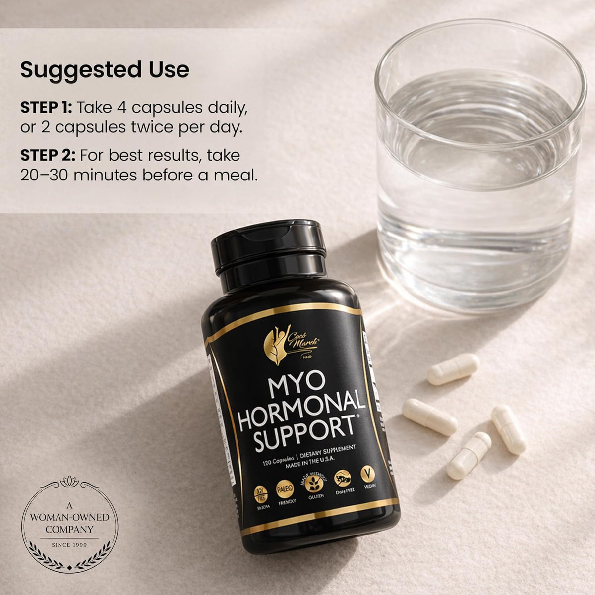 Cocó March N.M.D Myo-Inositol Hormonal Support for Women's – Supports Hormone Balance & Menopause Wellbeing, Energy & – Image 7