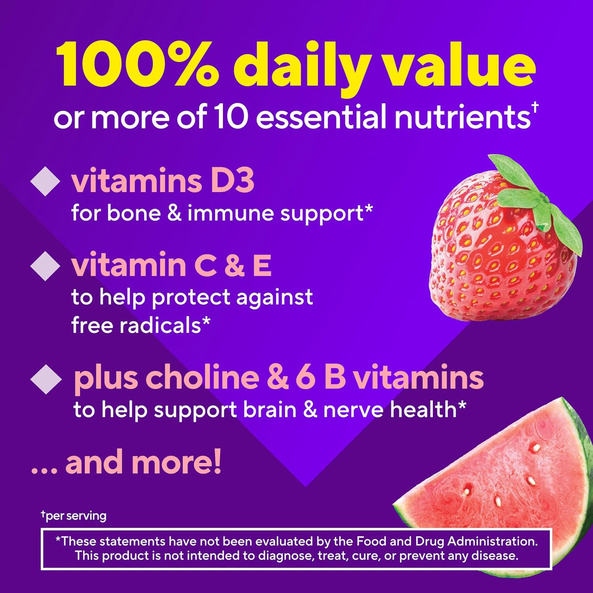 vitafusion Power Plus Women's’s Multivitamin – Choline: Important for brain and nerve health.* – Image 5