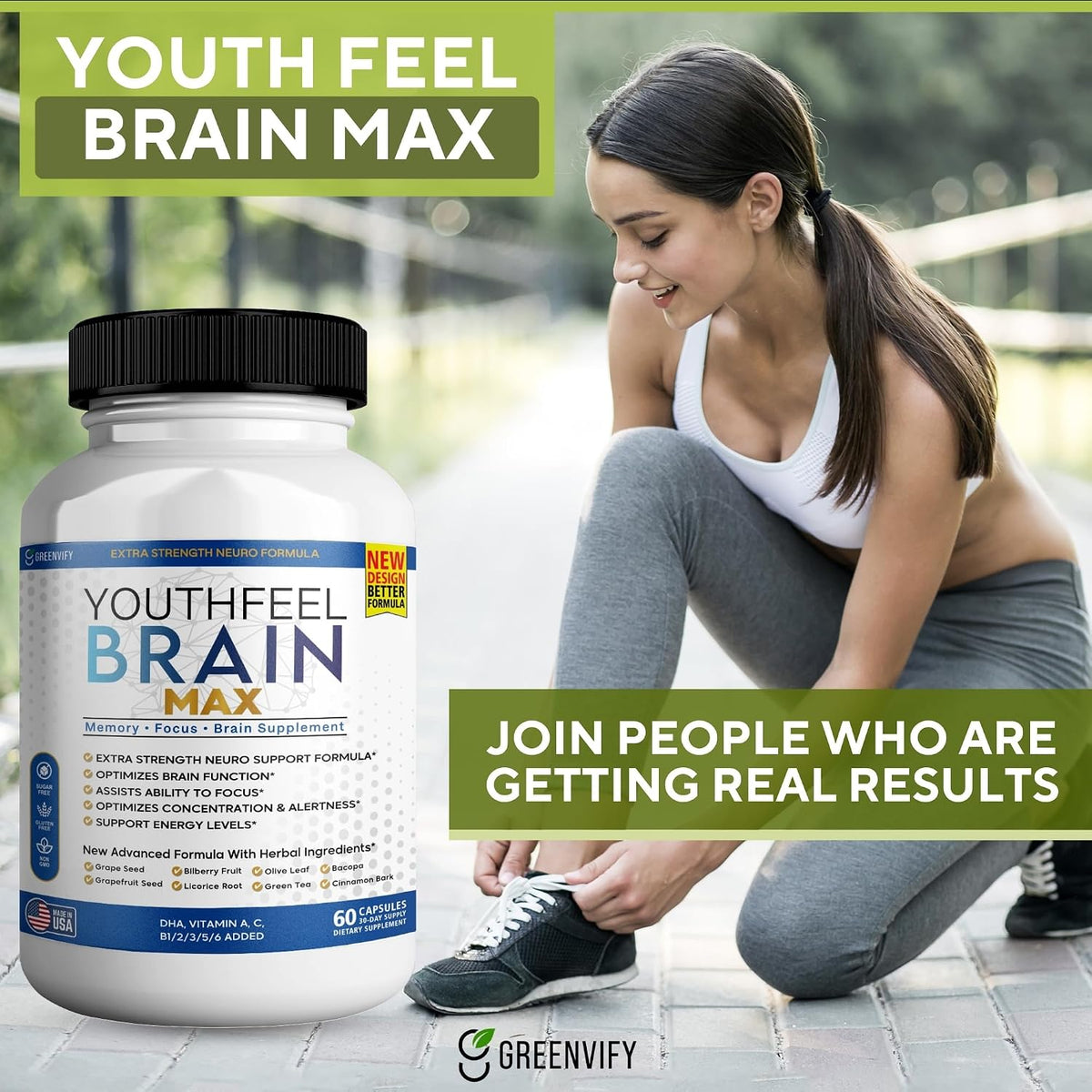 Youthfeel Brain Max Extra Strength Cognitive – Huperzine A – An alkaloid that may help sustain acetylcholine – Image 5