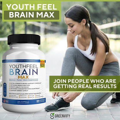 Youthfeel Brain Max Extra Strength Cognitive – Huperzine A – An alkaloid that may help sustain acetylcholine – Image 5