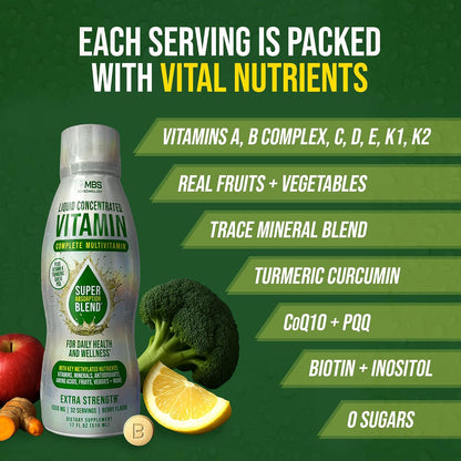 Liquid Multivitamin for Adults – Complete High-Absorption Daily Vitamin with Superfoods, CoQ10, B-Complex, Turmeric & PQQ – – Image 5