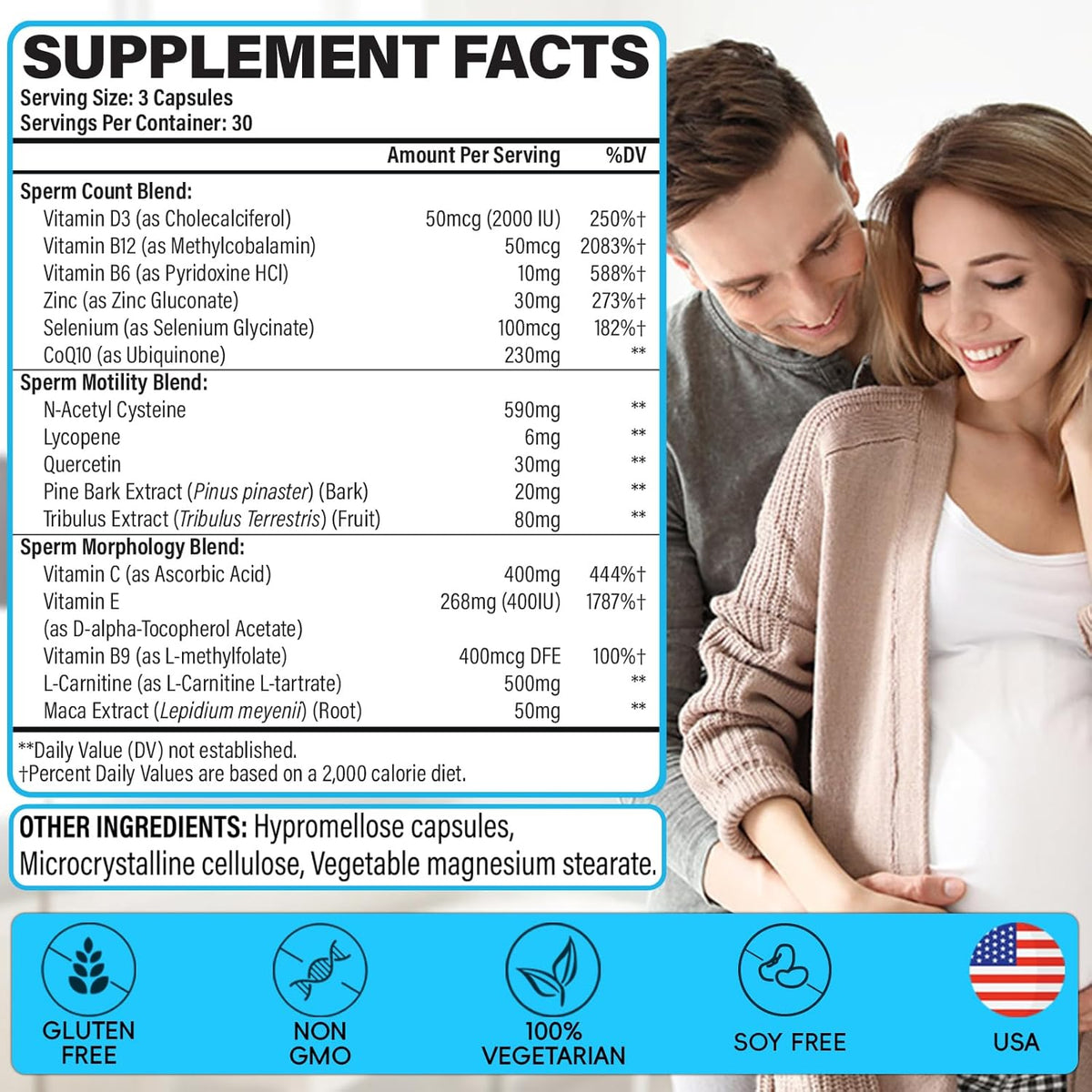 Male Fertility Supplements – Advanced – Tribulus Terrestris : This herb is often associated with supporting – Image 2